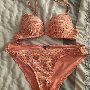 Aerie 2 piece pink swim set